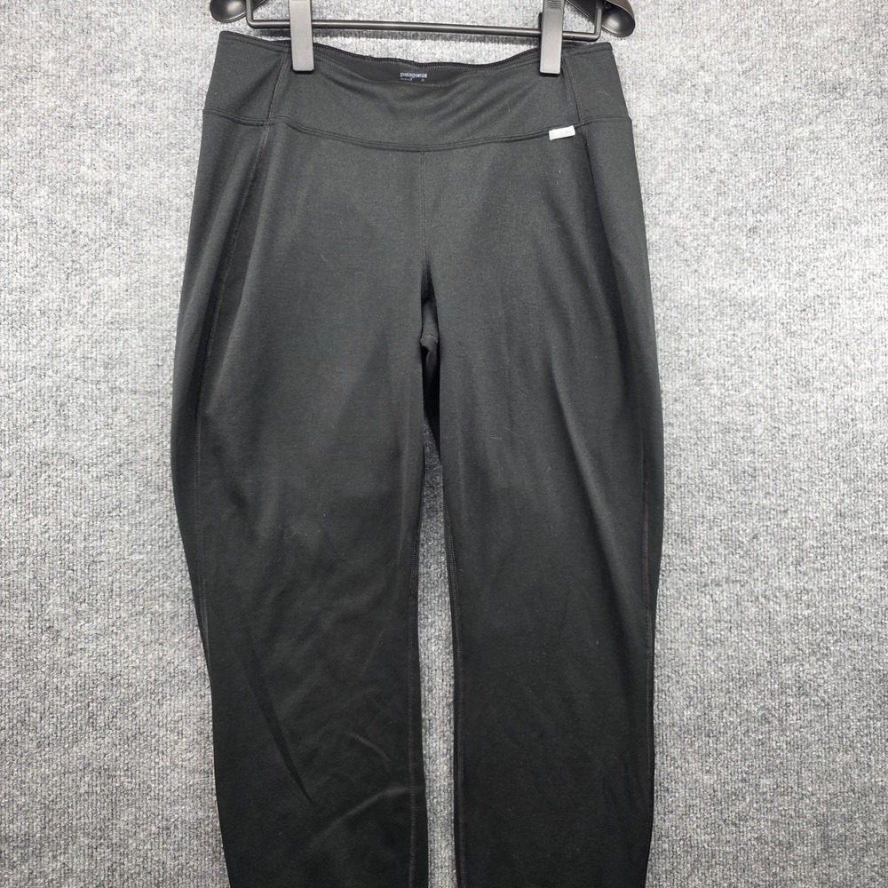 Patagonia Capilene Midweight Bottoms Black‎ Base Layer Leggings Womens L 44343